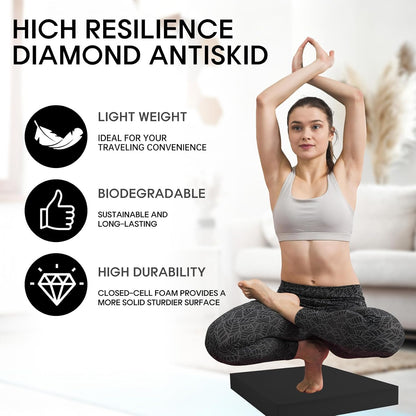 Exercise Balance Pad，Balance Foam Mat for Physical Therapy Equipment & Strength Stability Training, Slip Resistant Foam Mat for Yoga, Pilates, Meditation，Gardening knee pads