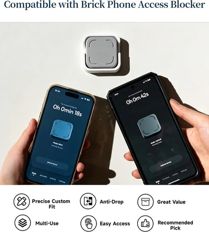 2-Pack White & Gray Phone Access Blocker Device Mount Compatible with Brick