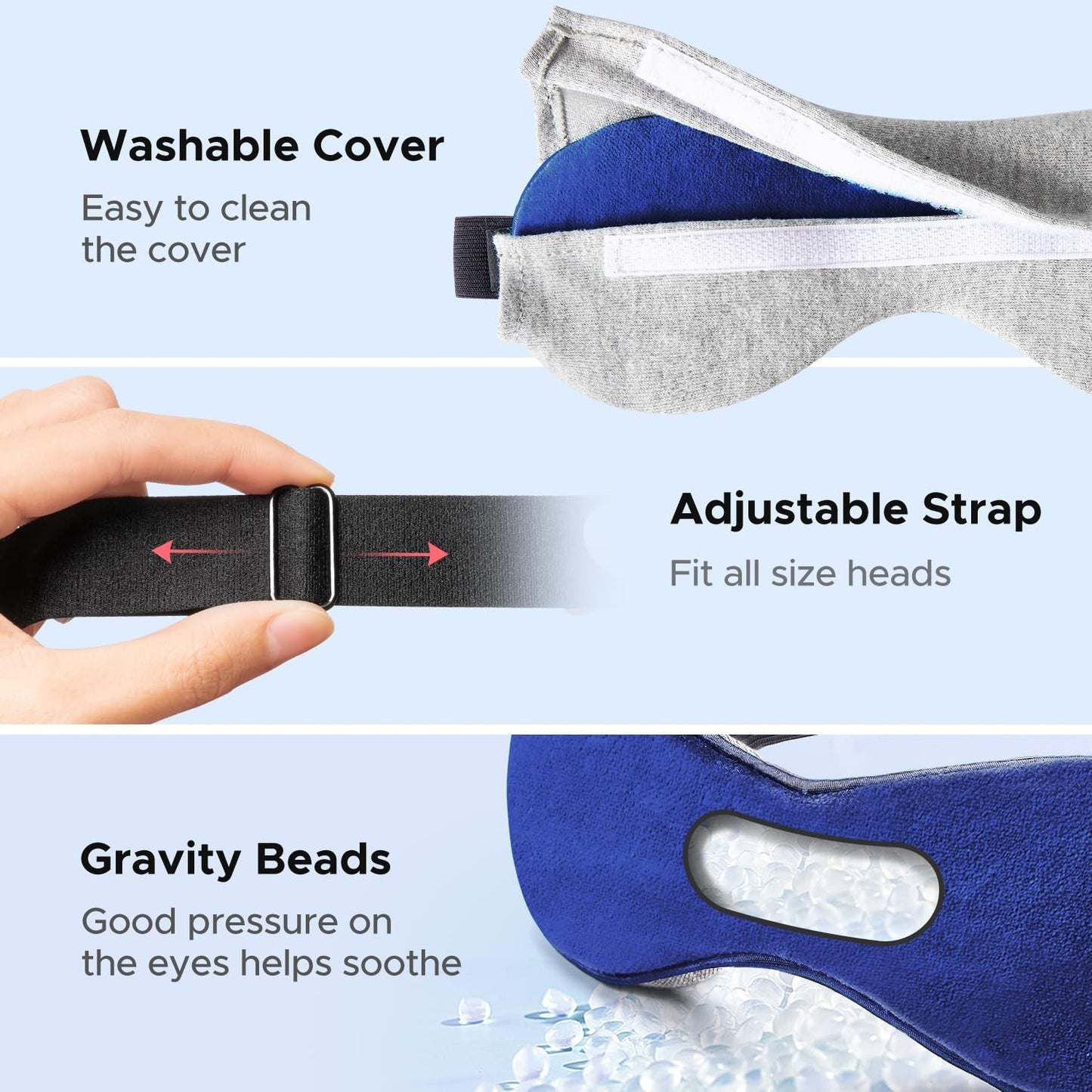 Ezona Heated Eye Mask, Warm Eye Compress Mask for Dry Eyes