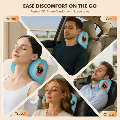 Neck Massager 2026 New Upgrade 3 in 1 Portable Massager with Heat &Comfortable Stretching–Adjustable Intensity for Neck & Shoulder Relaxation at Home, Office, Travel