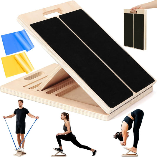 Slant Board, Wooden Calf Stretch Board, Slant Boards for Exercise