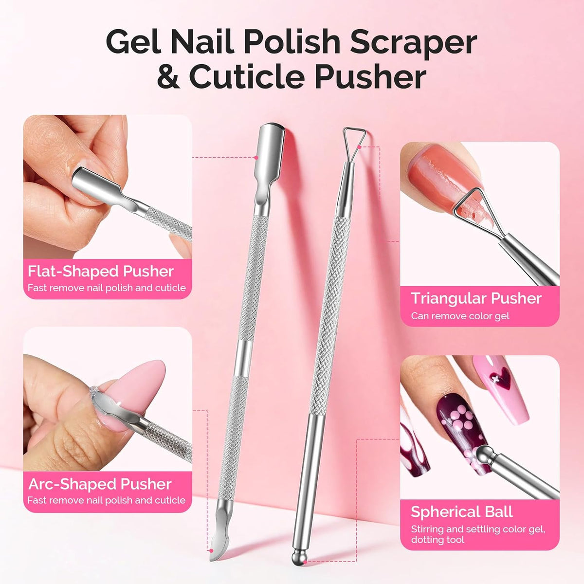 MelodySusie 16Pcs Professional Nail Buffer Kit,Nail Files and Buffers,Nail Buffer Block,Nail Brush, Nail File Buffers Kit for Natural Nails,DIY,Home Use,Salon（100/180 Grit）