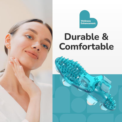 BioSwiss Claw Massage Roller, Handheld Muscle Massager with 5 Rotating Heads for Back, Legs, and Shoulder