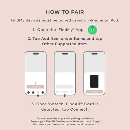 Satechi FindAll Wallet Card, Find My Compatible, Wireless Charging, Black