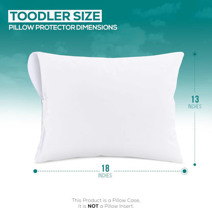 Set of 4 Pillow Protectors with Zipper Standard Size, Bed Bug and Dust Mite Proof Pillow Covers, Ultra Soft Pillow Encasements, Moisture Wicking and Waterproof Pillow Cases by Utopia Bedding (White)