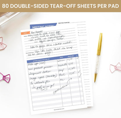 bloom daily planners Timed Work & Personal To Do List Planning Pad - ADHD Friendly Undated Tear-Off Hourly Checklist Notepad Appointment Organizer - 6" x 9" - Brushed Beige