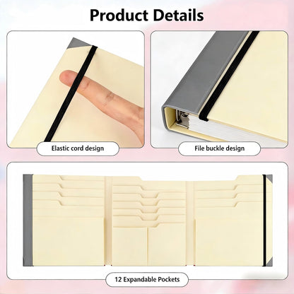 GANGZI The Life Book Document Organizer Binder (Pink)