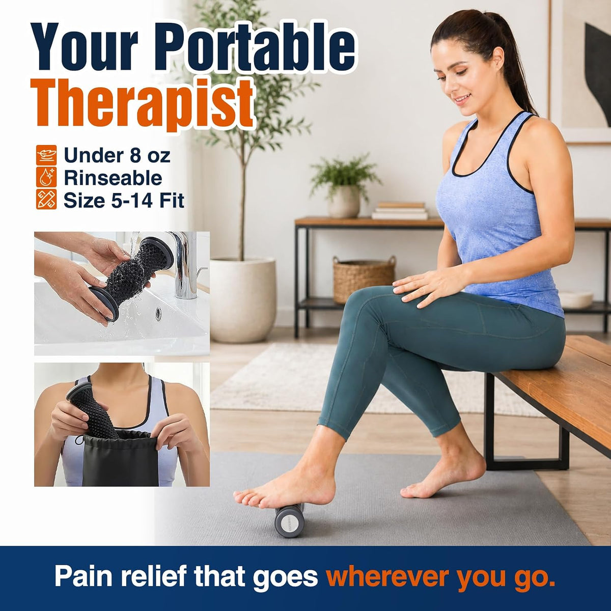 comness Plantar Fasciitis Relief Kit – Foot Stretcher and Foot Massager Roller, Stretch and Roll Routine for Heel Pain,Arch Pain, Simple At-Home Daily Foot Care