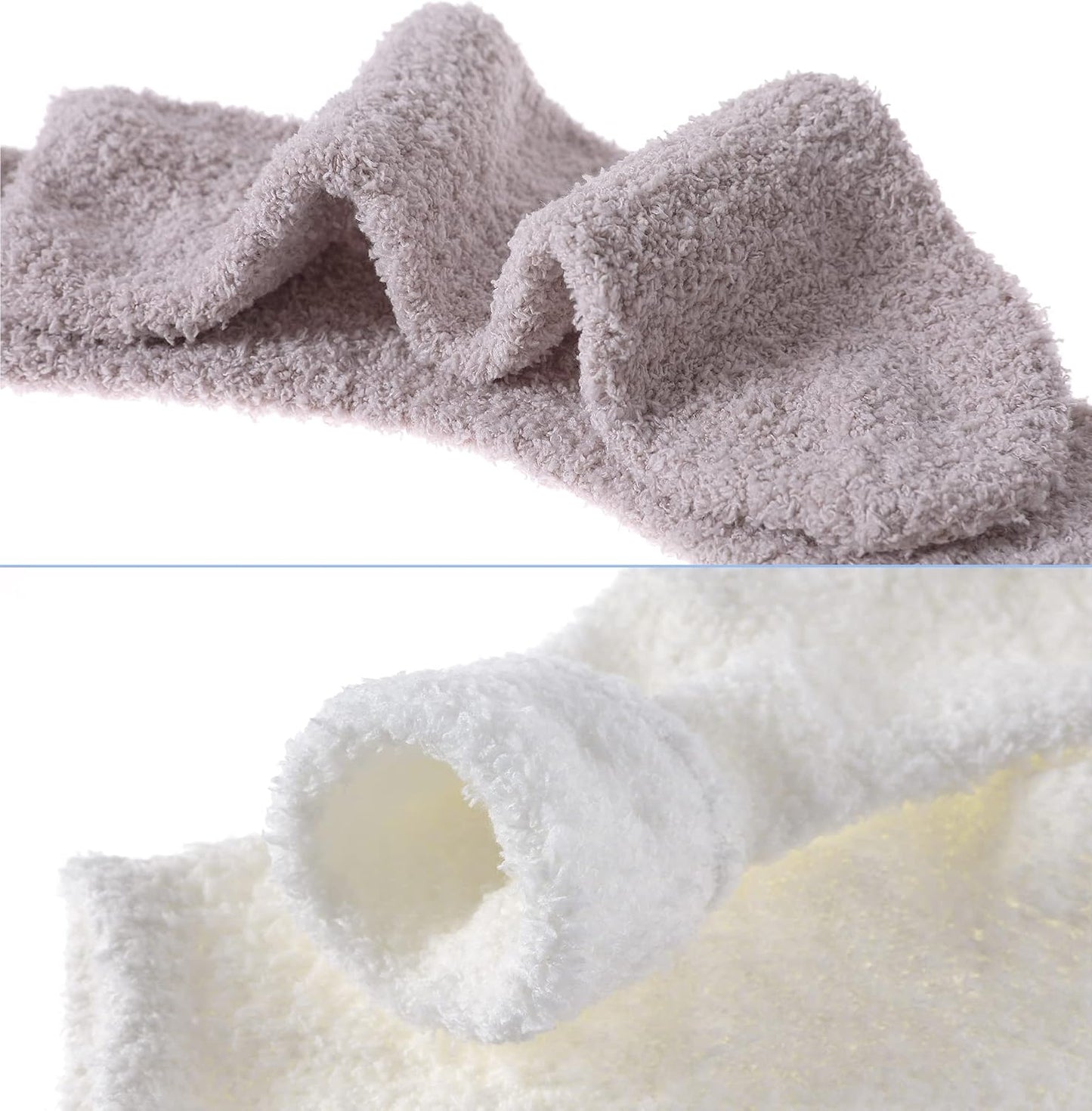 SDBING Fuzzy Socks for Women Soft Fluffy Home Sleeping Socks Cozy Warm Slipper Socks 6 or 5 Pairs