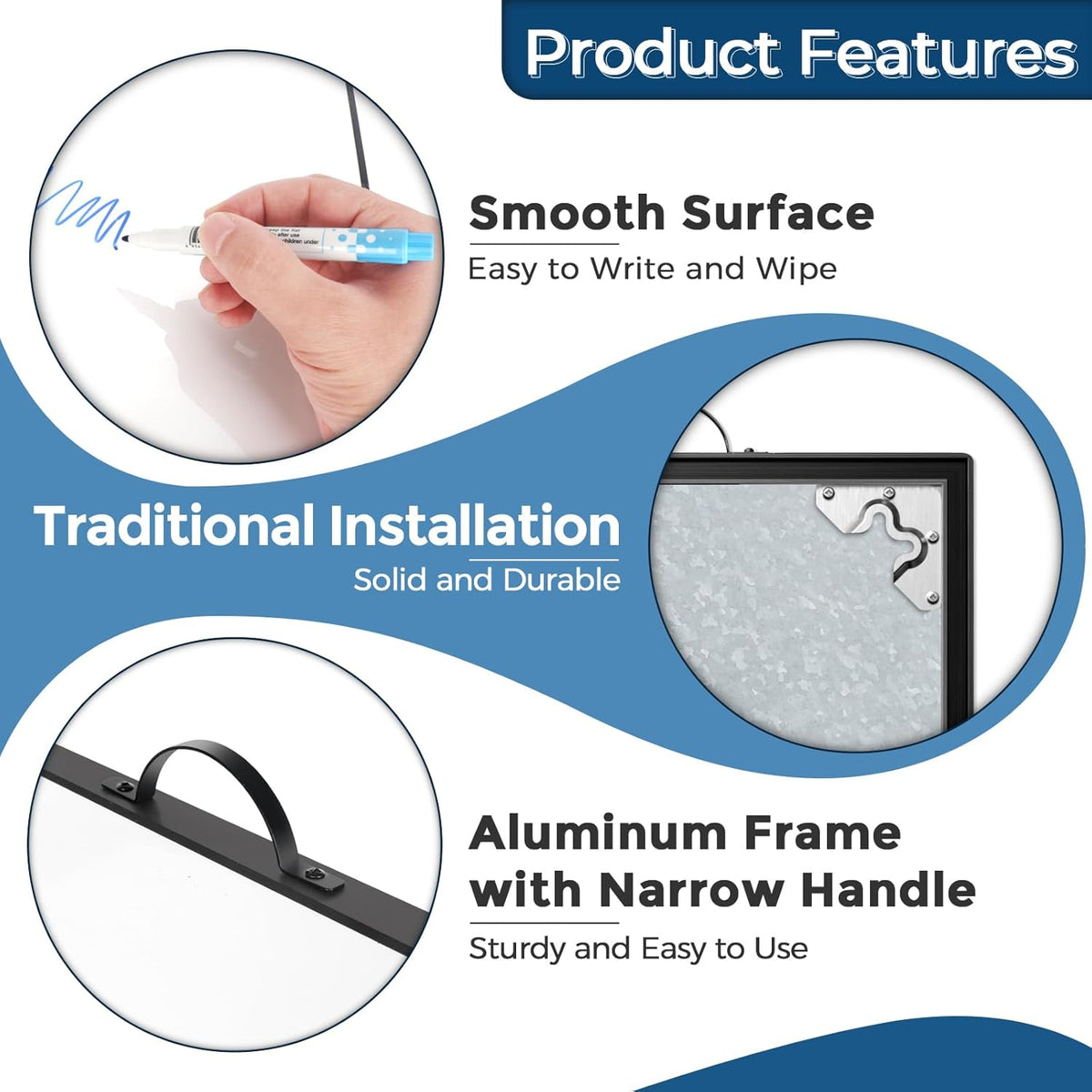 Weekly Calendar Whiteboard 16"x12" with Handle