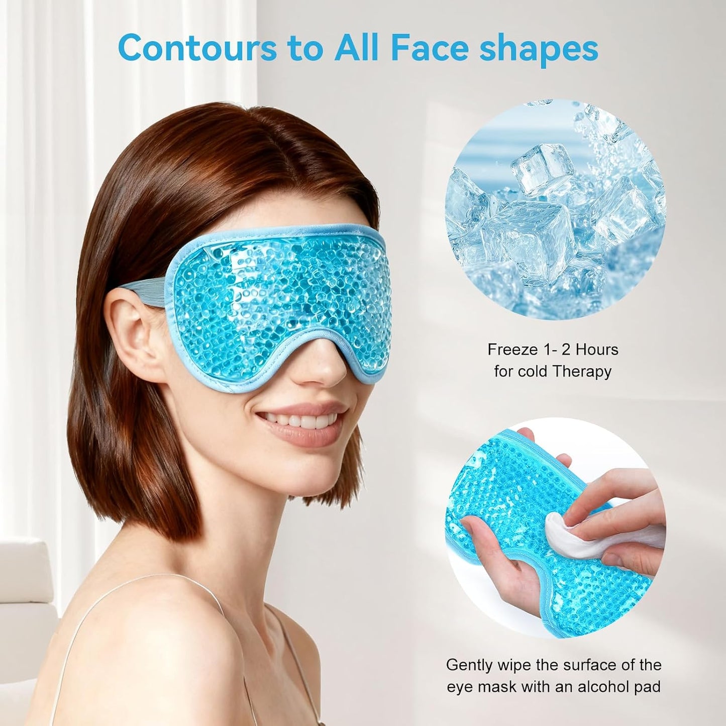 Heated Eye Mask for Dry Eyes with Cooling, Electric USB Warm Compress with Adjustable Temperature & Auto-Off Timer, Professional for Blepharitis Eyes & Stress Relief Suitable for Travel & Gifts