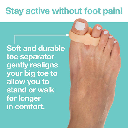 ZenToes Double Loop Gel Toe Spacers, Big Toe Straightener, 1 Pair