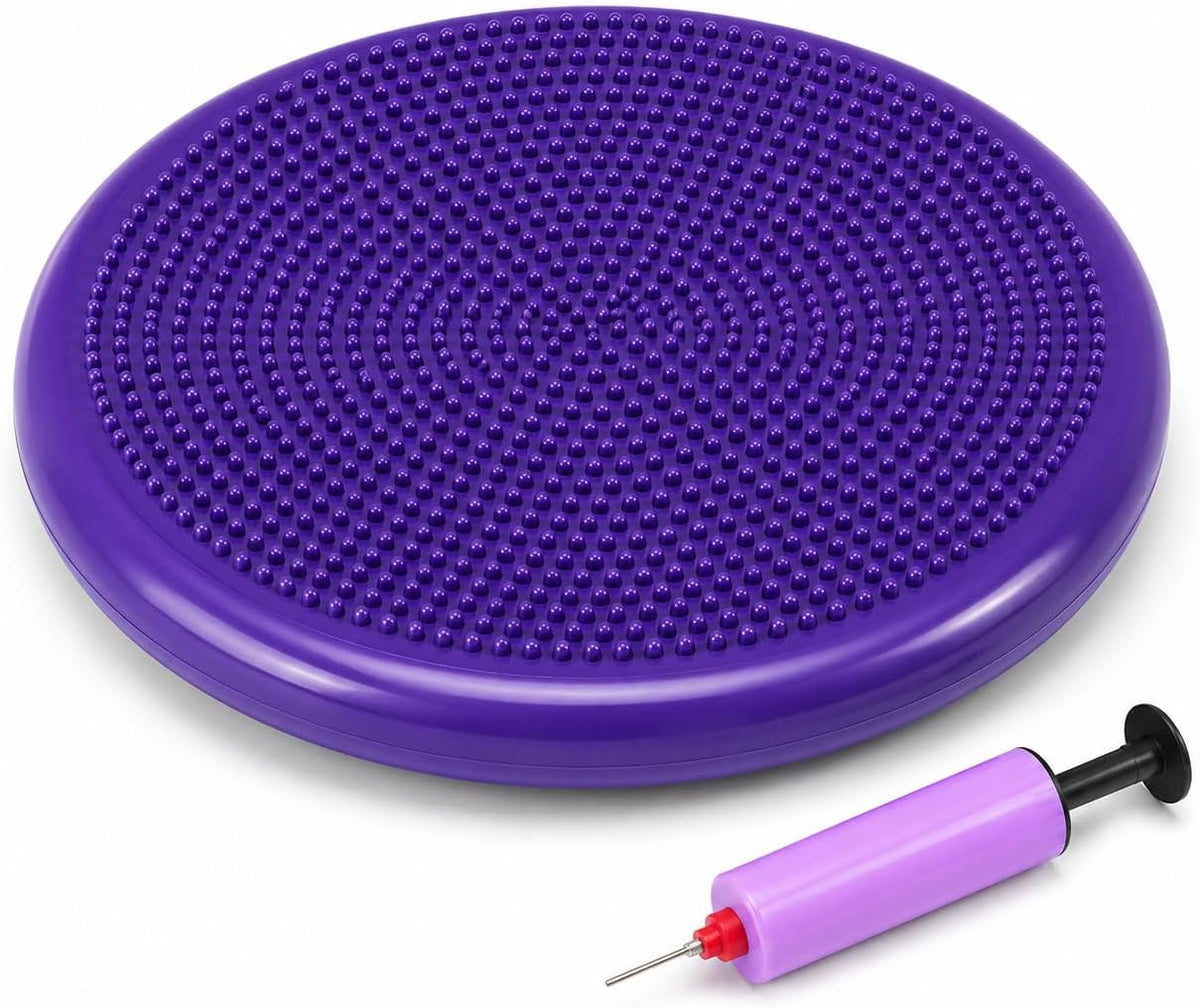 Hanstuten Wobble Seat Cushion Balance Disc - Rubber Wiggle Seat for Active Sitting, Office Desk Chair, and Core Strength Training