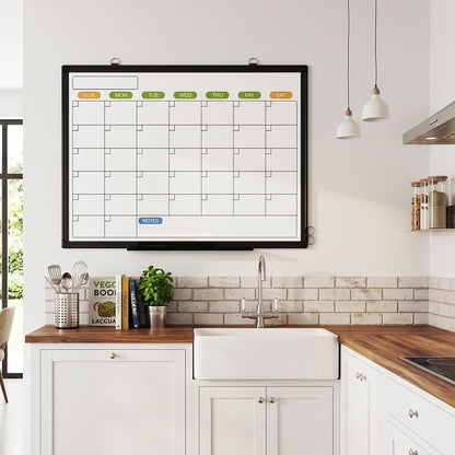 24" x 18" Magnetic Monthly Dry Erase Whiteboard Calendar for Wall