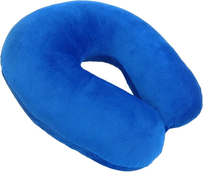 Wolf Essentials Adult Fleece Travel Neck Pillow for Airplane, Charcoal