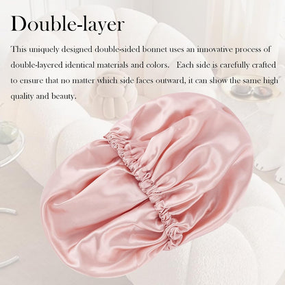Satin Bonnet Double Layer Silk Bonnet for Sleeping Women for Natural Curly