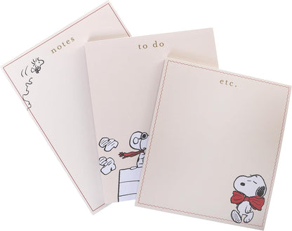 Graphique Peanuts Scallop List Pad, Cute Memo Notepad for To Do Lists and Daily Notes, 80 Perforated Sheets, Luxe Sketch Paper, Slim Desk Pad for Office, Home, School, Daily Planning