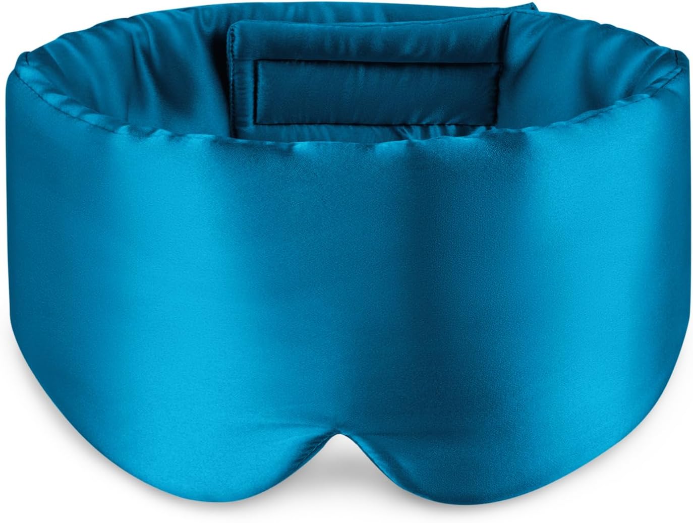 Zenssia 100% Mulberry Silk Sleep Mask Eye Mask for Man and Woman with Adjustable Headband, Full Size Large Sleep Mask & Blindfold for Total Blackout for All Night Sleep, Travel & Nap- Black