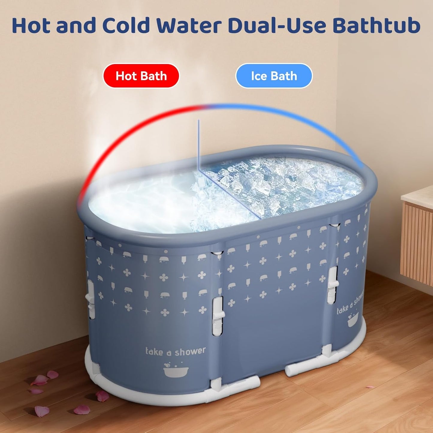 Foldable Bathtub Tray, Expandable to 80cm Acrylic Bath Tray for Tub, Bath Tub Tray Shower Storage Rack, Bath Table Trays for Bathtub (Transparent Bathtub Tray)