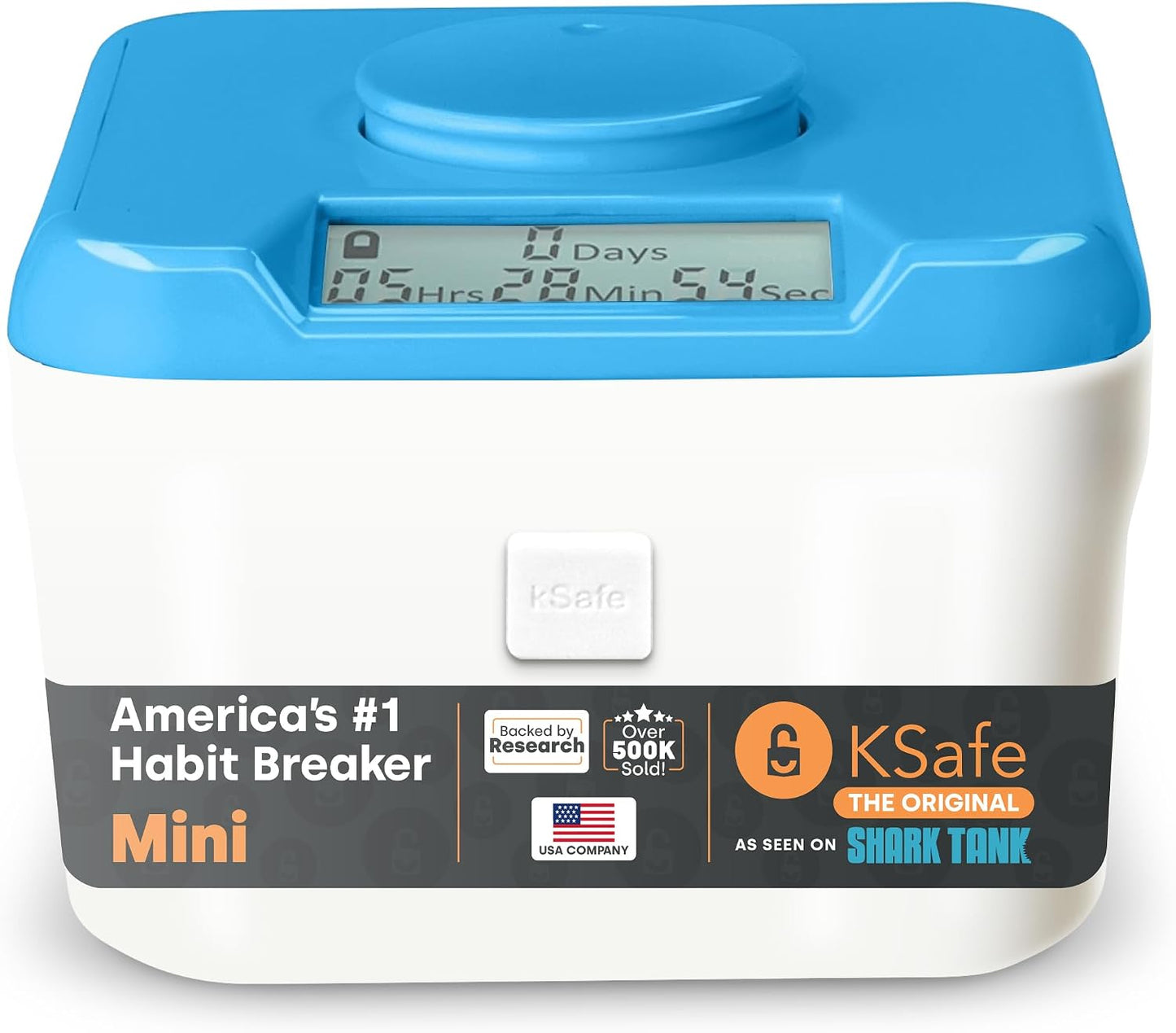 Kitchen Safe Time Locking Container (Medium), Timed Lock Box for Cell Phones, Snacks, and other unwanted temptations (White Lid + 5.5” Clear Base)