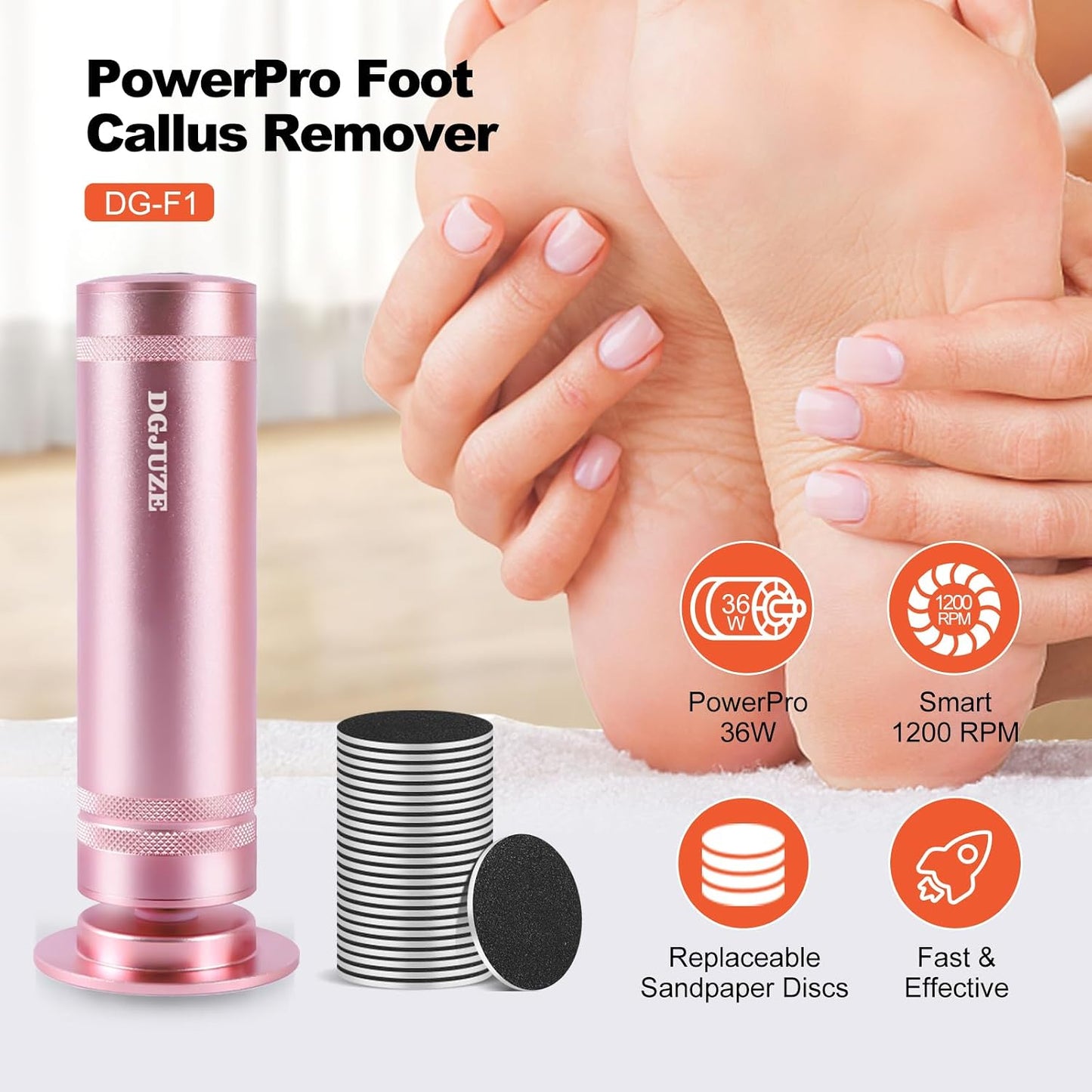 Electric Foot Callus Remover 36W, 1200RPM Heavy Duty Metal Grinder
