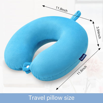 Neck Pillows for Sleeping Travel Pink Travel Pillow Comfortable U Shape Memory Foam Pillows Neck and Head Support Portable Travel Neck Pillow Suitable for Planes, Trains, Self-Driving Cars