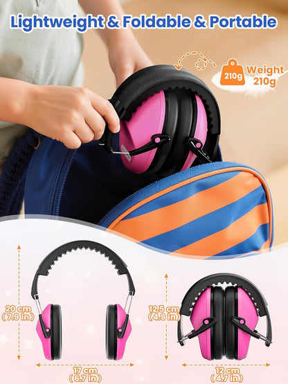 Dr.meter Ear Muffs for Noise Reduction: 27.4SNR Noise Cancelling Headphones for Kids Adults, EM100 Adjustable Hearing Protection Earmuffs for Monster Jam, Autism Sensory, Concerts, Fireworks