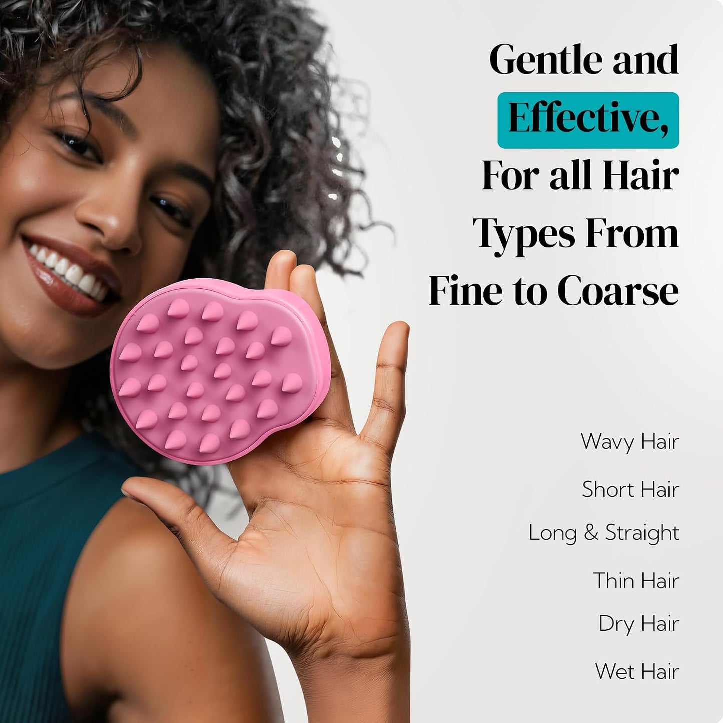 HEETA Hair Scalp Massager Shampoo Brush 2 Pack, Soft Silicone Bristles to Remove Dandruff, Waterproof Hair Scrubber for Both Wet Dry Use, Suitable for Men & Women (Green & Black)
