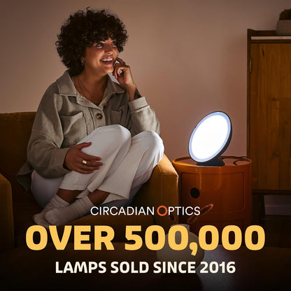 Circadian Optics Lumos 10,000 Lux Light Therapy Lamp | Seen On Shark Tank | Sun Lamp For Seasonal Blues | Ultra Bright White Light Therapy | 10,000 LUX | UV-Free | Full-Spectrum | Adjustable Panel