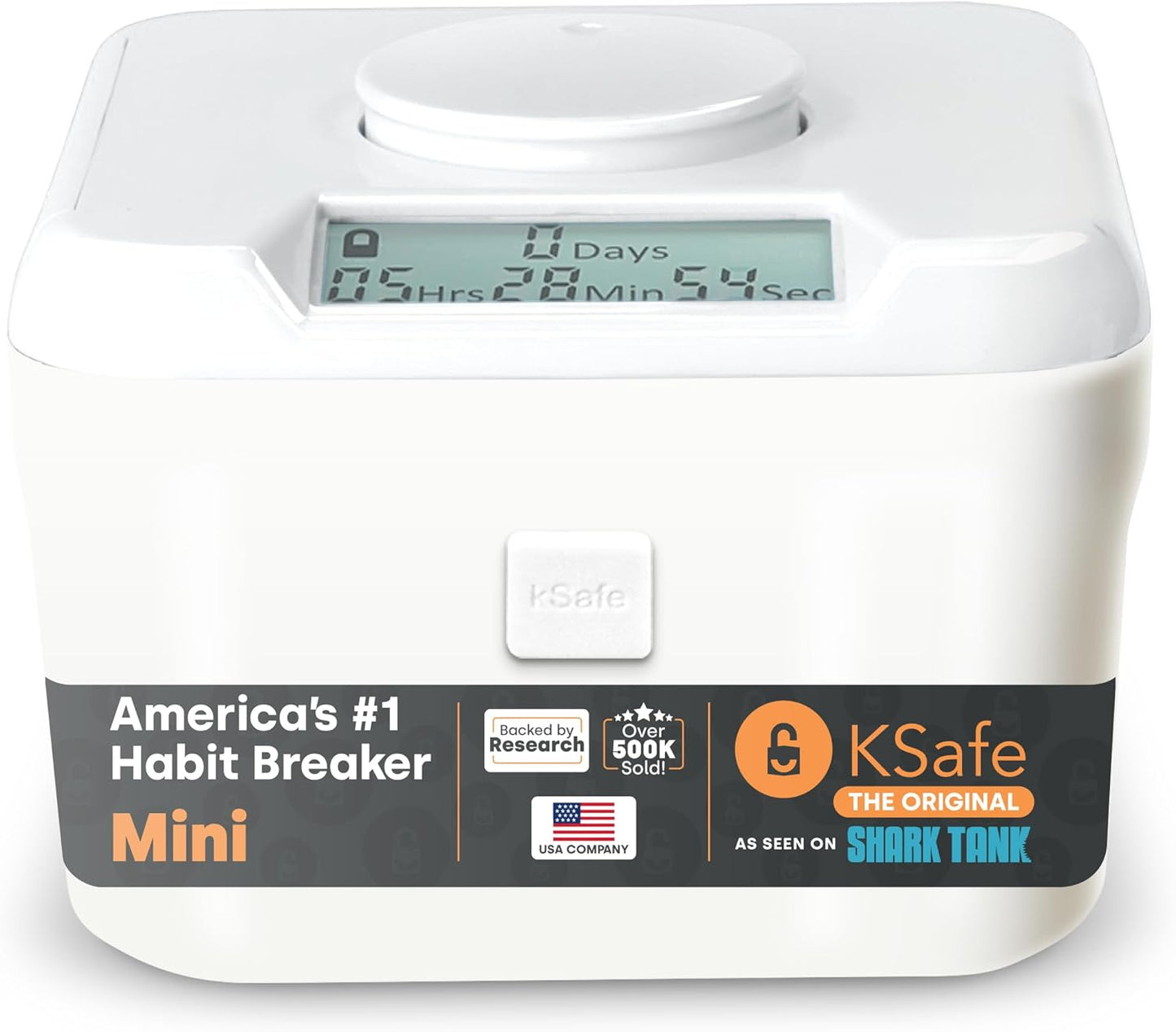 Kitchen Safe Time Locking Container (Medium), Timed Lock Box for Cell Phones, Snacks, and other unwanted temptations (White Lid + 5.5” Clear Base)