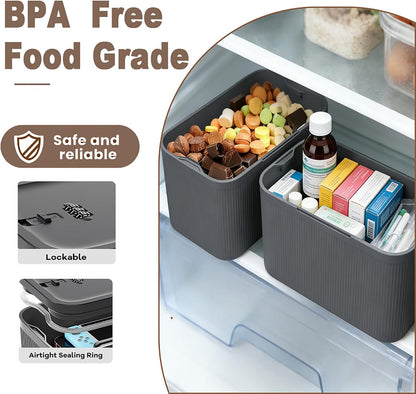 Medication Lock Box,Small Lockable Storage Box with Combination Code for Phone,Medicine Safe,Food, Home,Refrigerator,Office,Personal Items,Travel,Gift