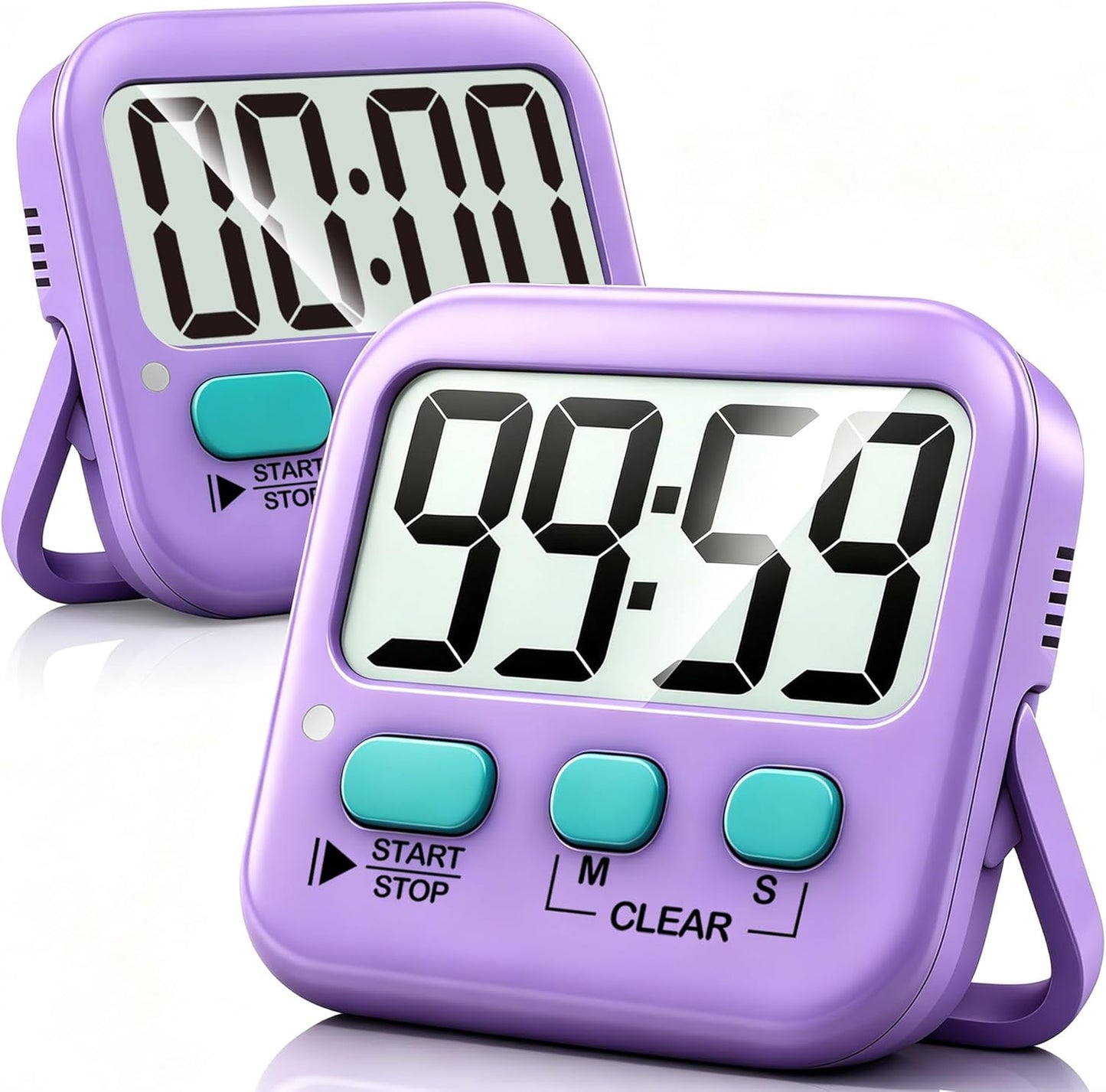 Antonki 2 Pack Digital Timer for Kids Classroom Kitchen Timers for Cooking