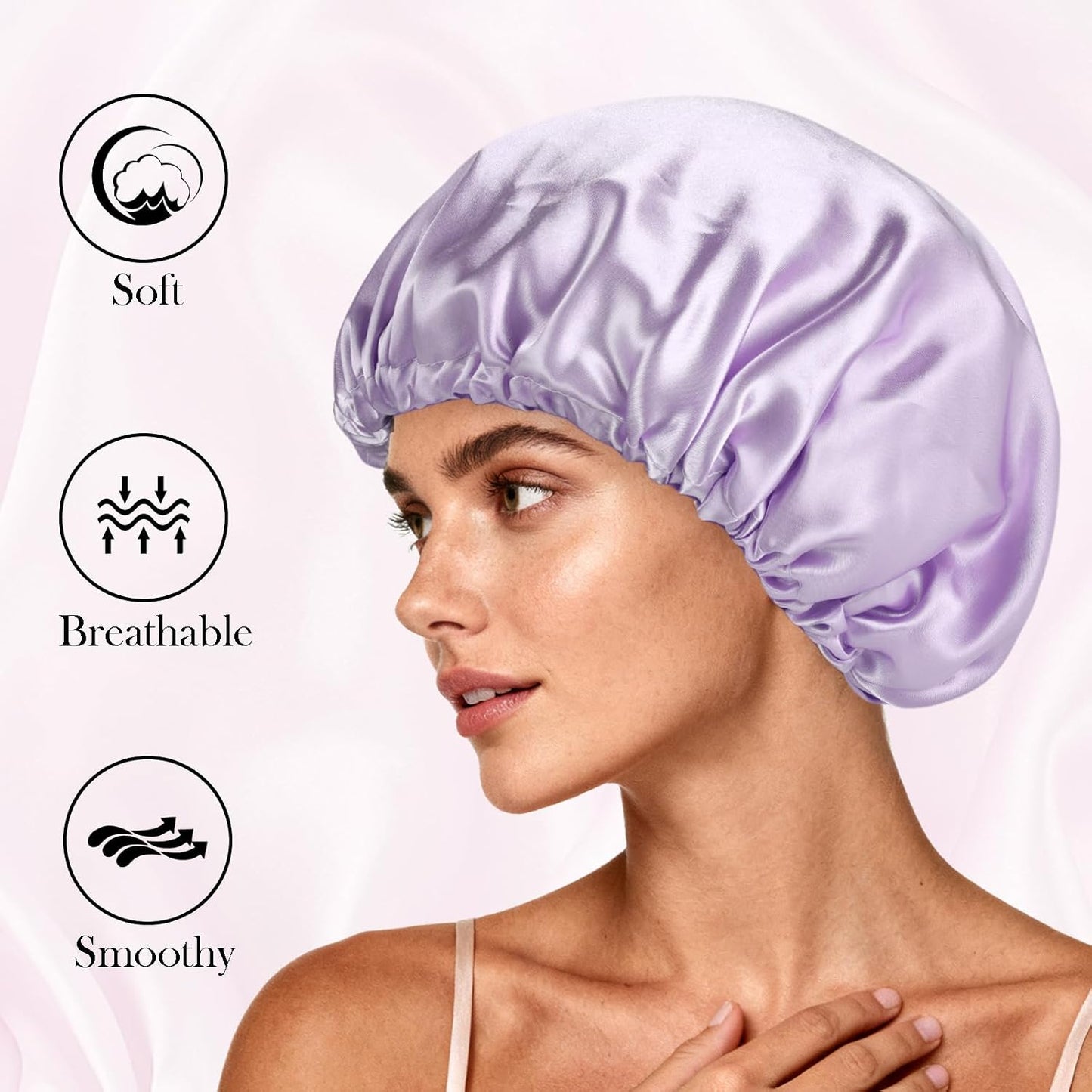 Satin Bonnet Double Layer Silk Bonnet for Sleeping Women for Natural Curly