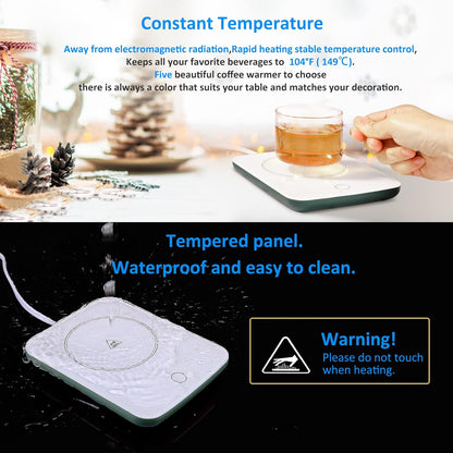 Misby Mug Warmer, Coffee Cup Warmer with Auto Shut Off, Gravity-Induction Coffee Warmer for Desk Use, Coffee Mug Warmer for Coffee Lovers Gift Keep Beverages Coffee Warmer (Black)