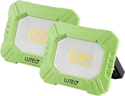 LUTEC 3500LM LED Work Light, Rechargeable Magnetic Work Lights with Stand, Portable 5000K Flood Light for Car Repair, Fishing, Camping, Emergency, Hiking, 3 Modes