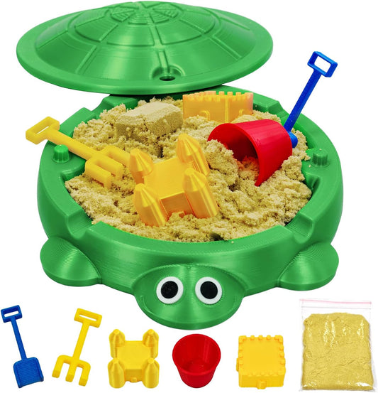 Mini Turtle Sandbox Zen Garden for Desk, Desktop Sandbox for Coworker