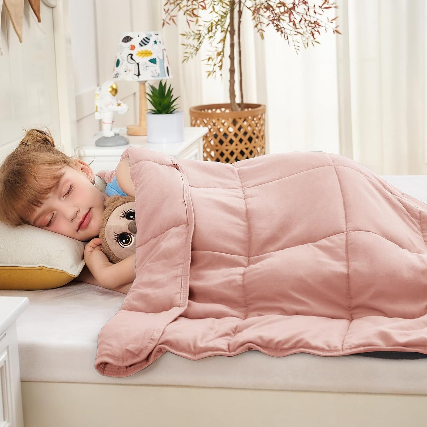 yescool Weighted Lap Pad 2 Pounds Weighted Lap Blanket, Space Plane Small Weighted Blanket, Weighted Throw Blanket Gifts for Travel Indoor Outdoor, 20"x30"