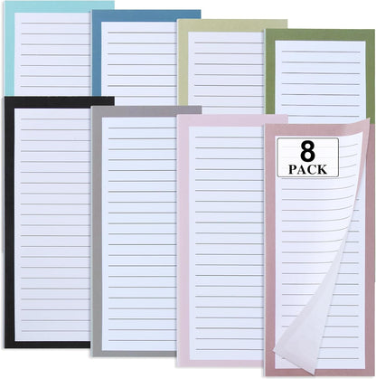6 Pack Magnetic Notepads, Notepads Grocery List Magnet Pad for Fridge,Full Magnet Back Design Notepad for Grocery Lists, Shopping Lists, to-Do Lists(240 Sheets)