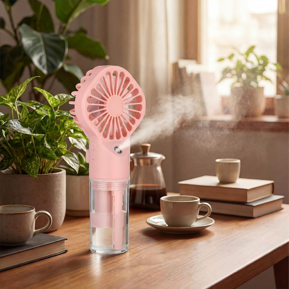 Misting Fans Portable Handheld Rechargeable, Spray Fan