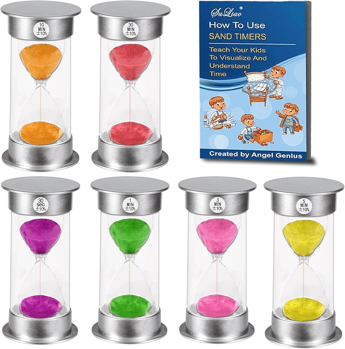 2 Minute Hourglass Sand Timer with Suction Cup,Unbreakable Sucker Sand Clock Timer 2 min,Plastic Mini Sand Watch,Rotatable Reloj De Arena for Kids Toothbrush(Blue)