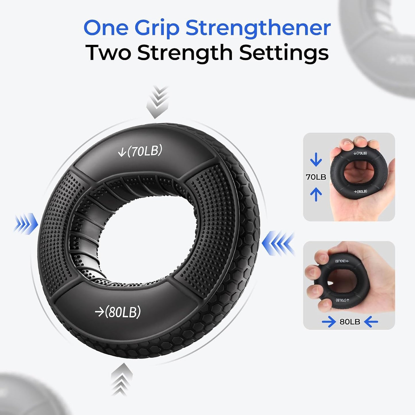 Hand Gripper Strengthener Set - Hand Grip Strengthener, Stress Balls for Adults,Grip Strength Trainer for Hand Sensitivity Training,Hand Rehabilitation Exercising
