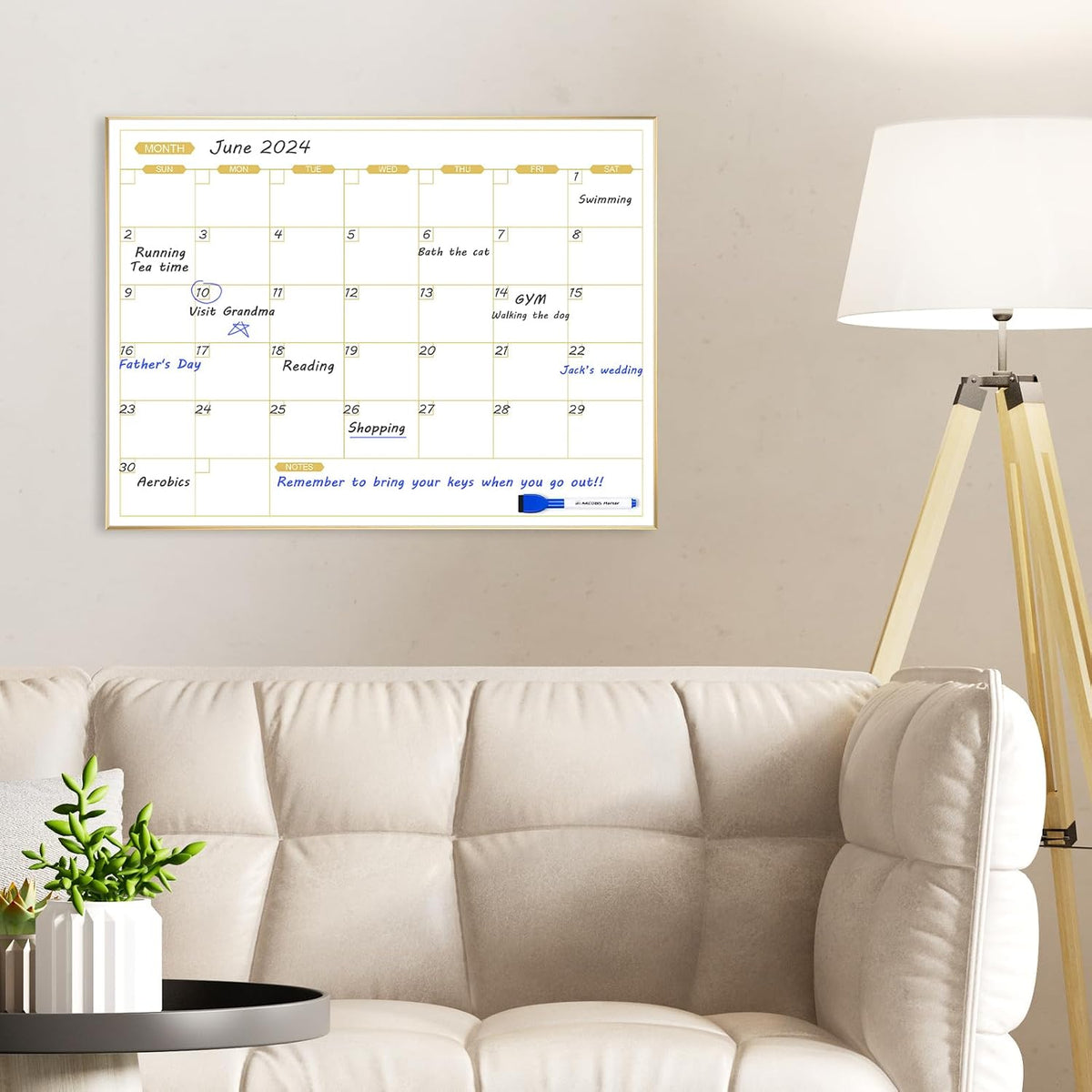 ARCOBIS Monthly Calendar Whiteboard