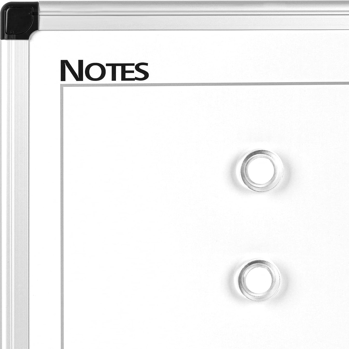VUSIGN Monthly Calendar Whiteboard Dry Erase Cork Board Combo, 18" x 24" Planning Board, Silver Aluminium Frame