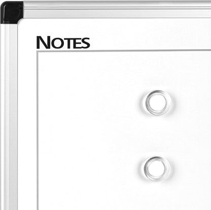 VUSIGN Monthly Calendar Whiteboard Dry Erase Cork Board Combo, 18" x 24" Planning Board, Silver Aluminium Frame