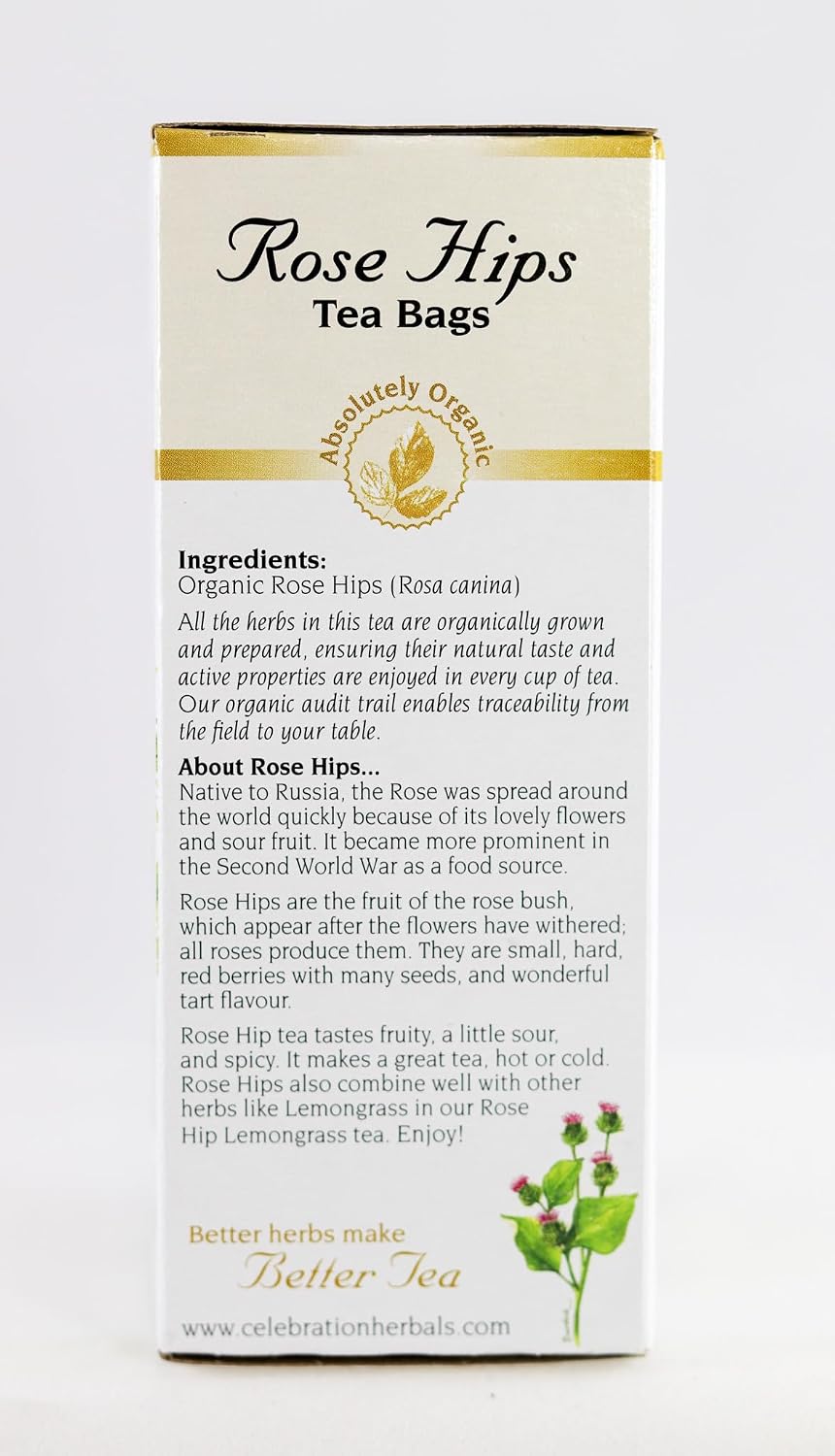 Celebration HERBALS Rose Hips Tea Organic 24 Bag, 0.02 Pound