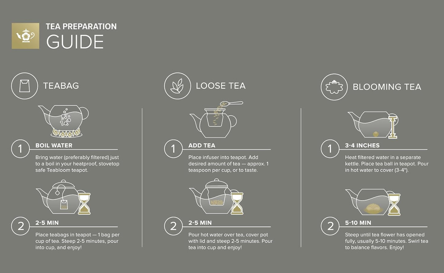 Teabloom Blossoms Glass Teapot – Stovetop and Microwave Safe Borosilicate Glass Teapot with Removable Loose Tea Glass Infuser (32 Oz) - Tea Purist's Choice