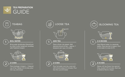 Teabloom Blossoms Glass Teapot – Stovetop and Microwave Safe Borosilicate Glass Teapot with Removable Loose Tea Glass Infuser (32 Oz) - Tea Purist's Choice