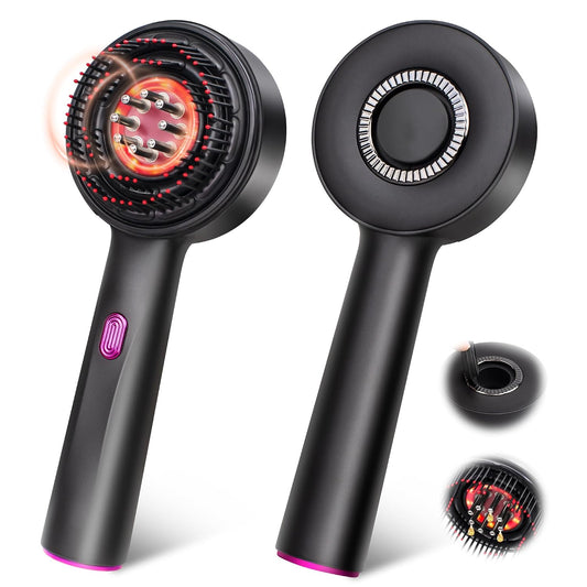 3-in-1 Scalp Massager & Hair Growth Oil Applicator,Rechargeable Scalp Brush