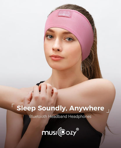 MUSICOZY Sleep Headphones Bluetooth 5.4 Headband, Sports Wireless Earphones Sweat Resistant Earbuds Sleeping Headphone with Ultra-Thin HD Stereo Speaker for Workout Running Cool Gadgets Unique Gifts