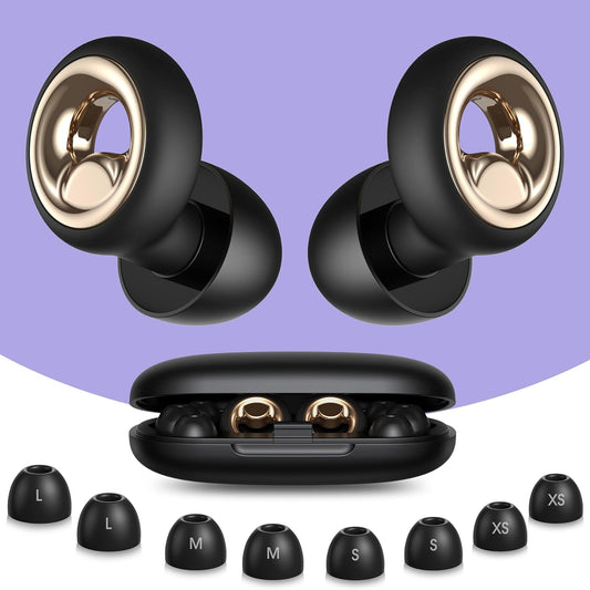 Ear Plugs for Sleeping Noise Cancelling, 60dB Silicone Ear Plugs for Noise Reduction, Reusable Sleeping Earplugs for Snoring, Concert & Shooting Ear Protection with 8 Eartips(Charcoal)